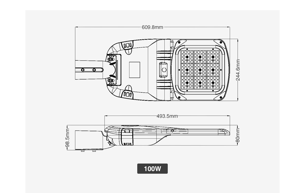 工程戶外路燈 庭院照明燈運動傳感器 景觀燈50w 100w 150w LED路燈園林公園別墅防水超亮