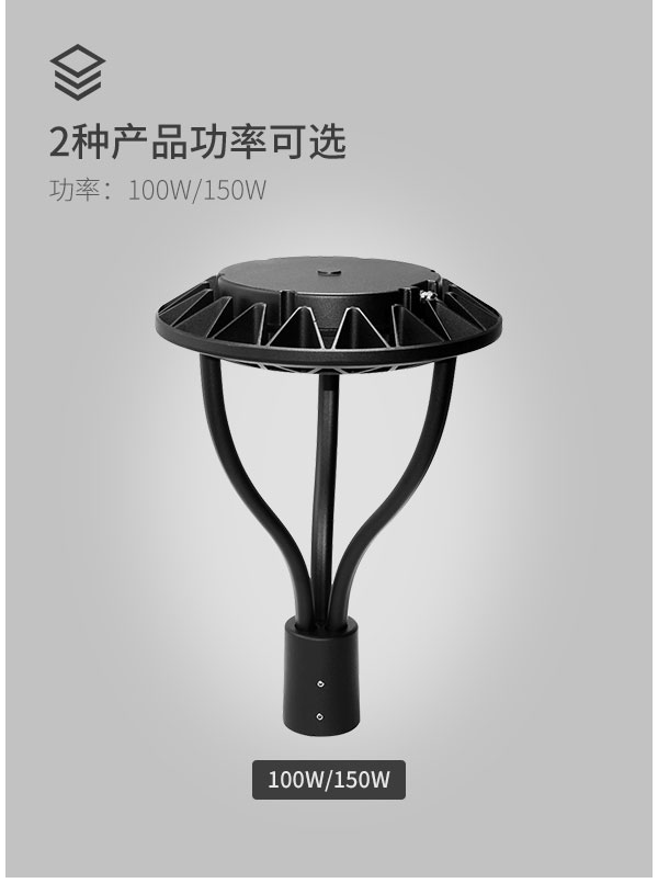戶外LED庭院燈 100瓦 150W花園綠化別墅小區路燈 光控感應 高桿景觀燈