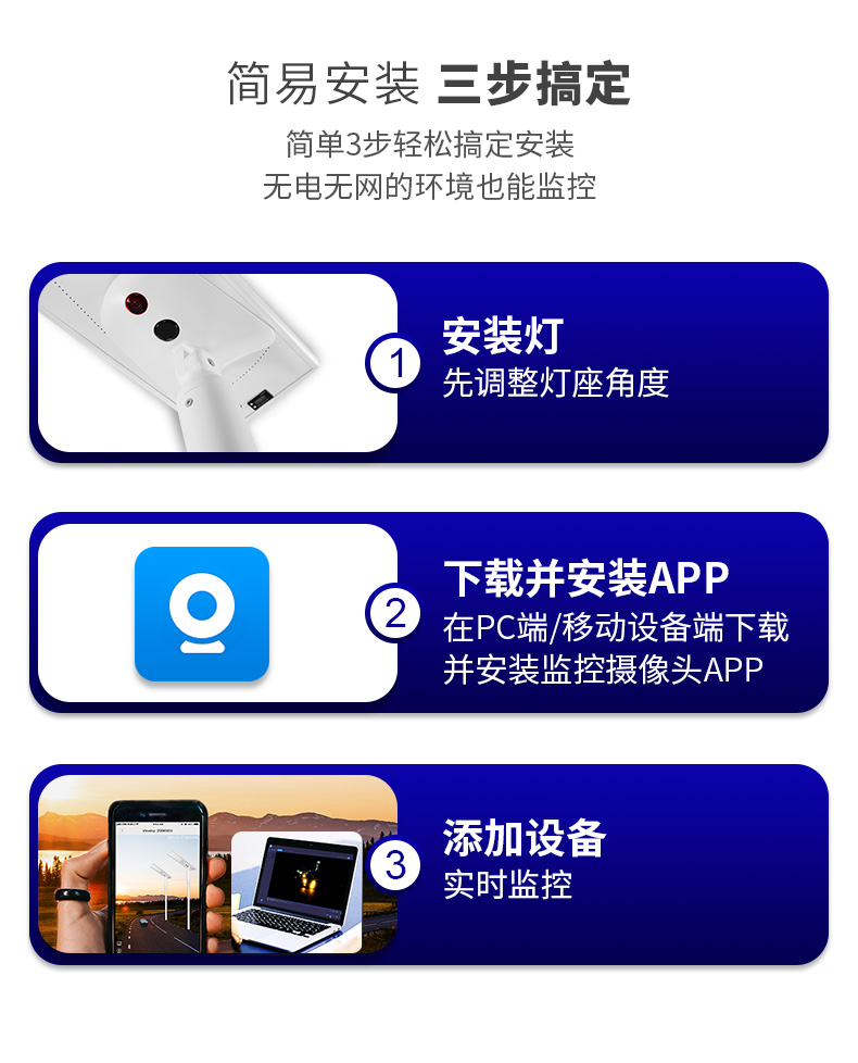 新一代太陽能道路監控路燈 80w 100w智慧路燈