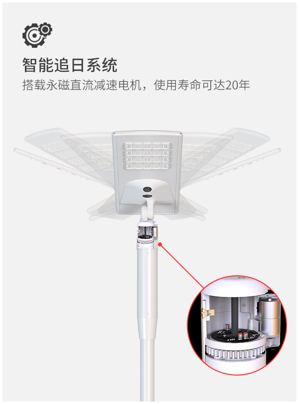 智能追光太陽(yáng)能路燈