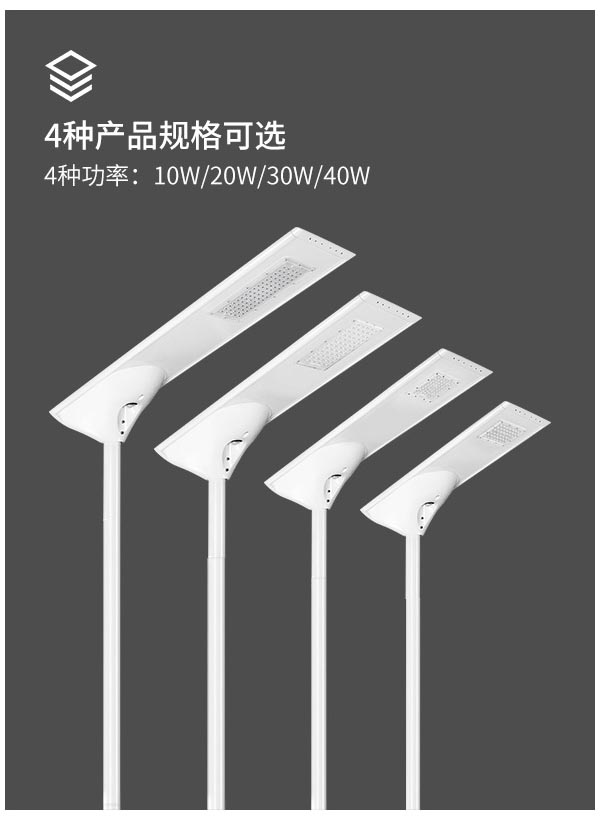 一體化太陽能庭院路燈 50w 60w 智能感應(yīng)工程路燈