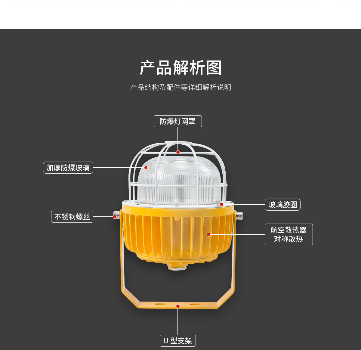 菲龍LED防爆燈倉庫廠房車間防爆照明燈隔爆60w,120w工礦燈