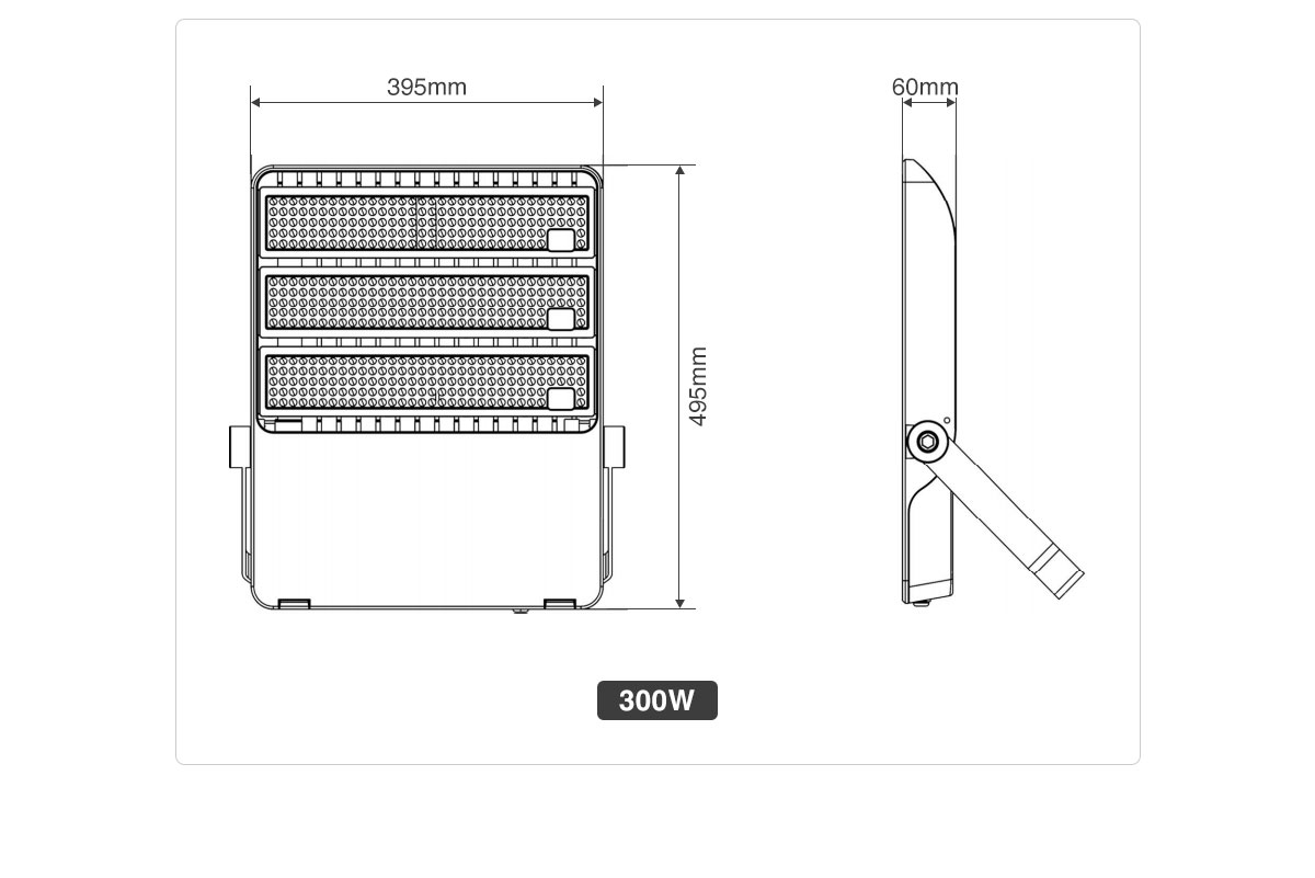 LED投光燈 戶外防水室外球場射燈100w 大功率廣告招牌照明 200w 300w庭院廠房泛光燈