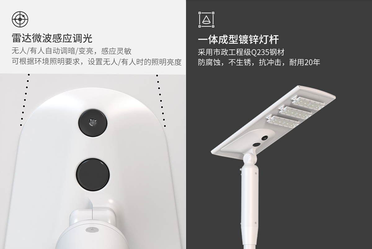 超亮可調(diào)模塊 80w 100w 組件設(shè)計可折疊太陽能路燈