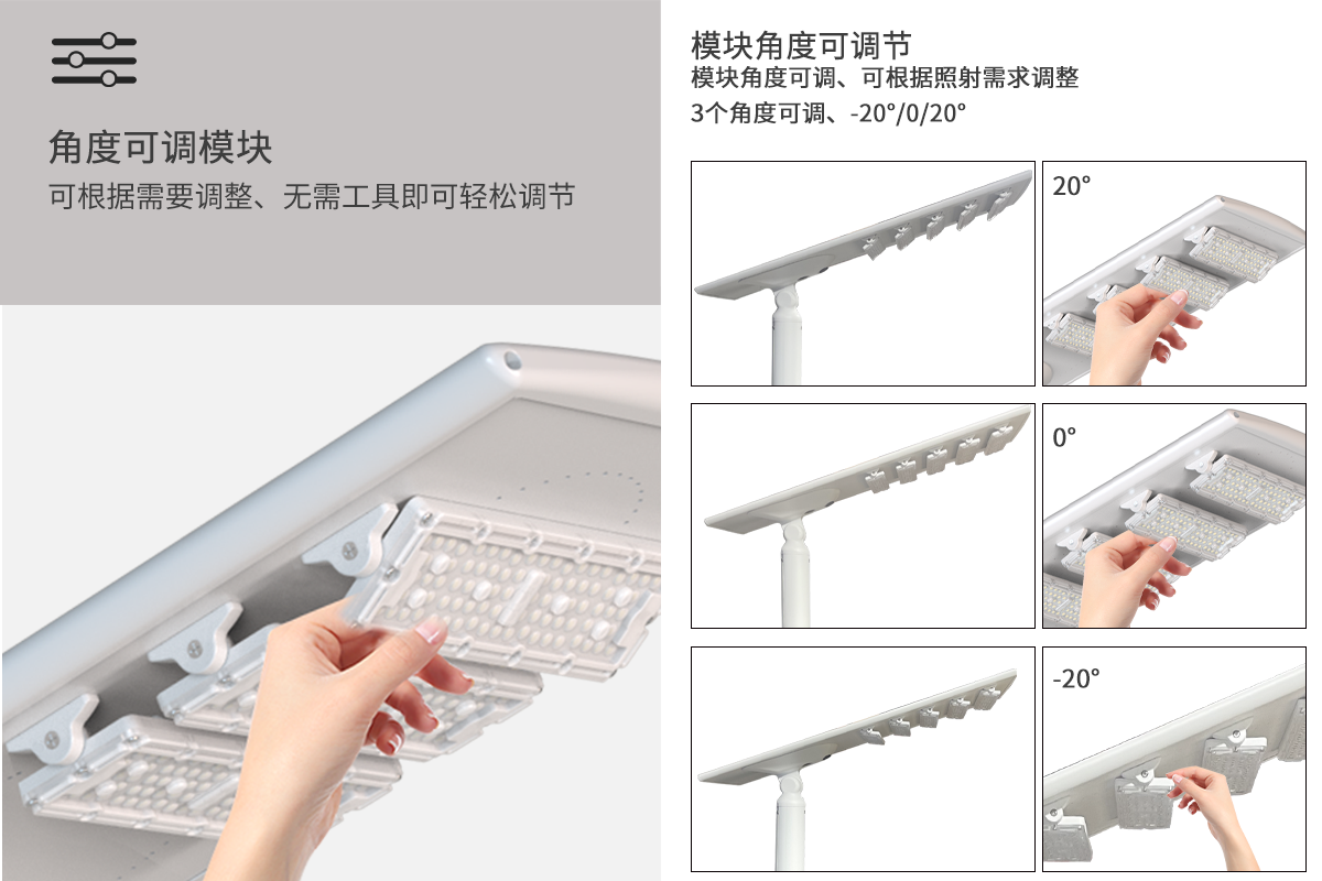 超亮可調(diào)模塊 100w 1150w 組件設(shè)計可折疊太陽能路燈