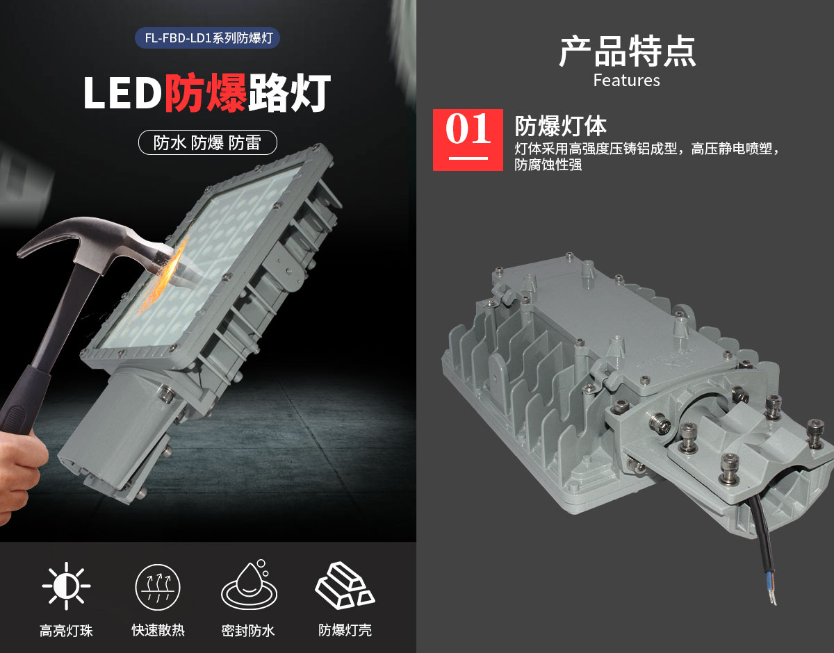 高品質IP65防水防爆防塵LED防爆燈